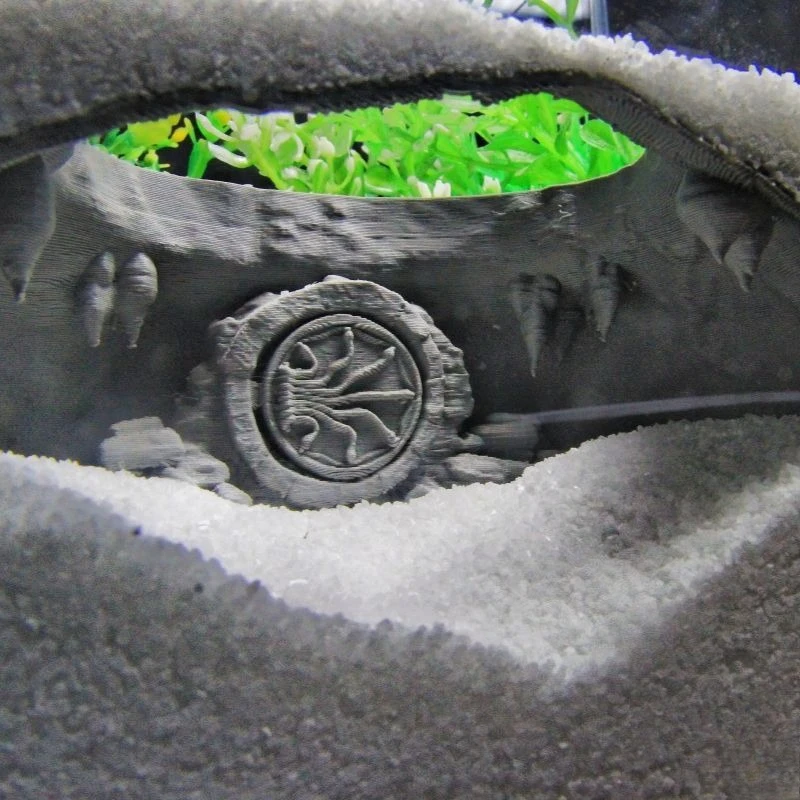 3D Print Slytherin Chamber Secret Cave Staavtue Aquarium Hide,Multi-Opening Shelter for Betta Fish Shrimp Crab,Habitat Décor