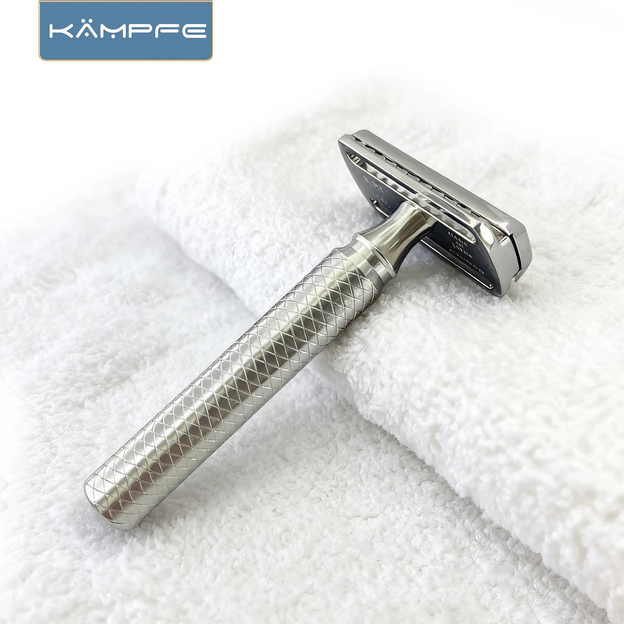 

Kampfe, двухсторонняя ручная бритва из нержавеющей стали, мужской подарок для ухода за волосами, лезвие для бритвенной головки