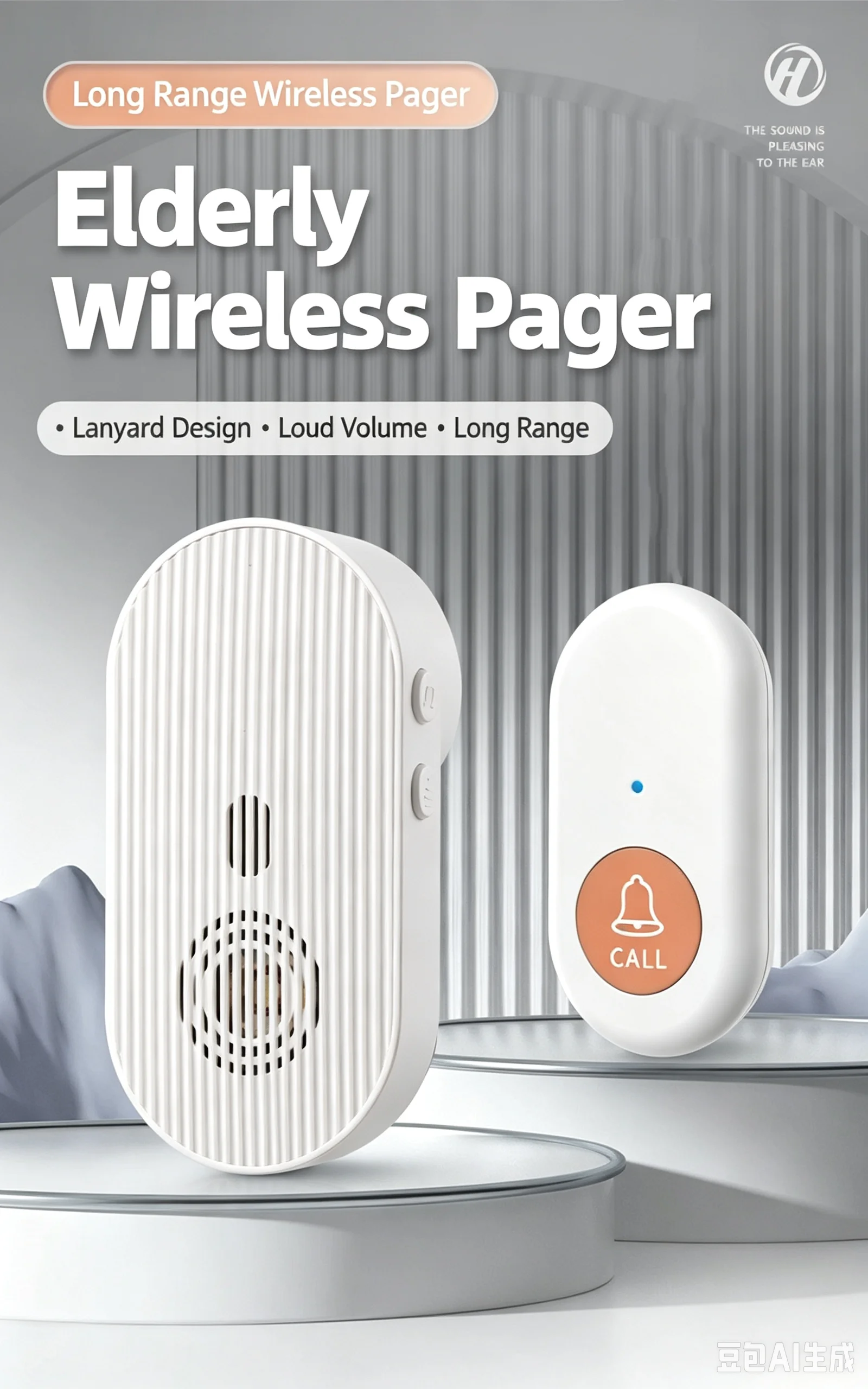 Home One-Button Wireless Doorbell 433Mhz Waterproof Long-Range Call Device Bedside Bell For Elderly