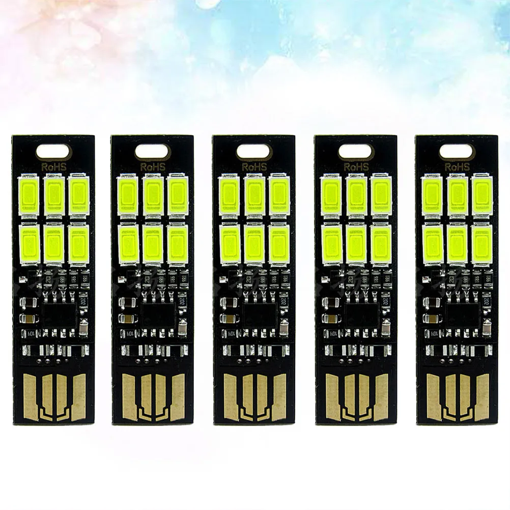 5Pcs Touch Lamps Portable LED Lights Emergency Bright Adjustable Lamps for Outdoor Hiking Camping Fishing Work Use