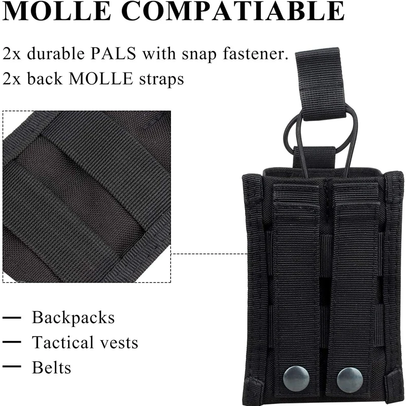 Po jednom 5.56 kreative pouch s 12 měrka lastura loops, taktická molle otevřený nejvyšší časopis pouch časopis držák pro M4 M14 M16 AR15 G36