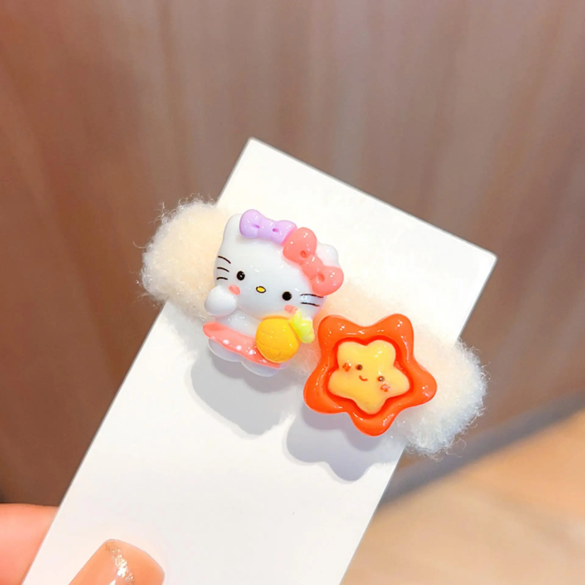 New Sanrio cartoon baby fluffy hair loop, hair rope, tied serve, headrope, high elasticity hair loop, hair accessories