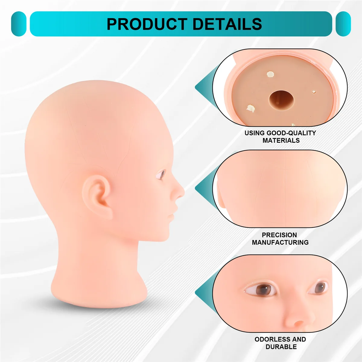 A88M Beauty наращивание ресниц тренировочная голова для макияжа косметологический мягкий силиконовый манекен голова манекена с отверстием для крепления