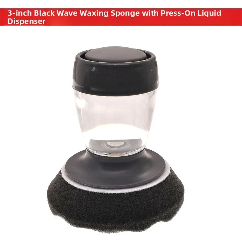 Automotive Wax Applicator with Press Release Sponge and Transparent Housing for Reliable Detailing Performance