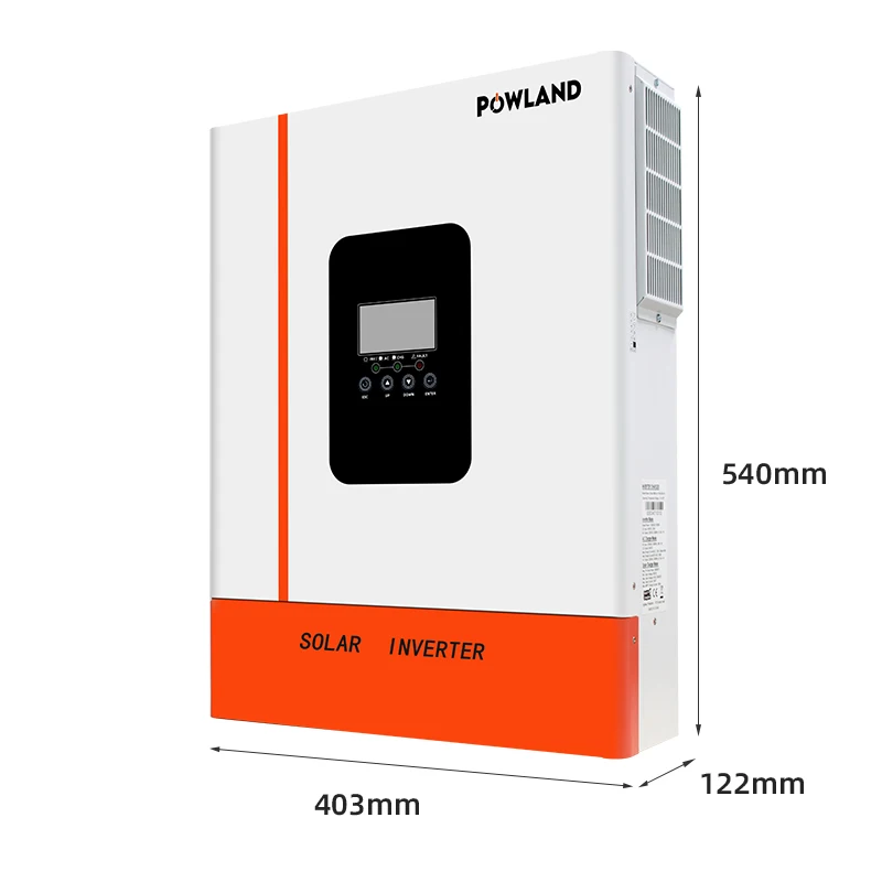 POWLAND 11KW Hoge-vermogen Solar Inverter Hybride 48V 11000KVA Max 500VDC Zuivere Sinusgolf Met MPPT LCD WiFi CE Dubbele uitgang BTW-vrij - afbeelding 2