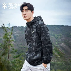 Pioneer Camp 2022 New Autumn Men's Camouflage Hooded Jacket  Outdoor Sports  Fashion Tide Zipper Jacket AJK205028