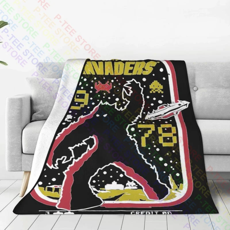 Space Invaders Alien Arcade Game Opening Screen Hi-Score Taito Blanket Thicken Breathable Sleeping Sheets