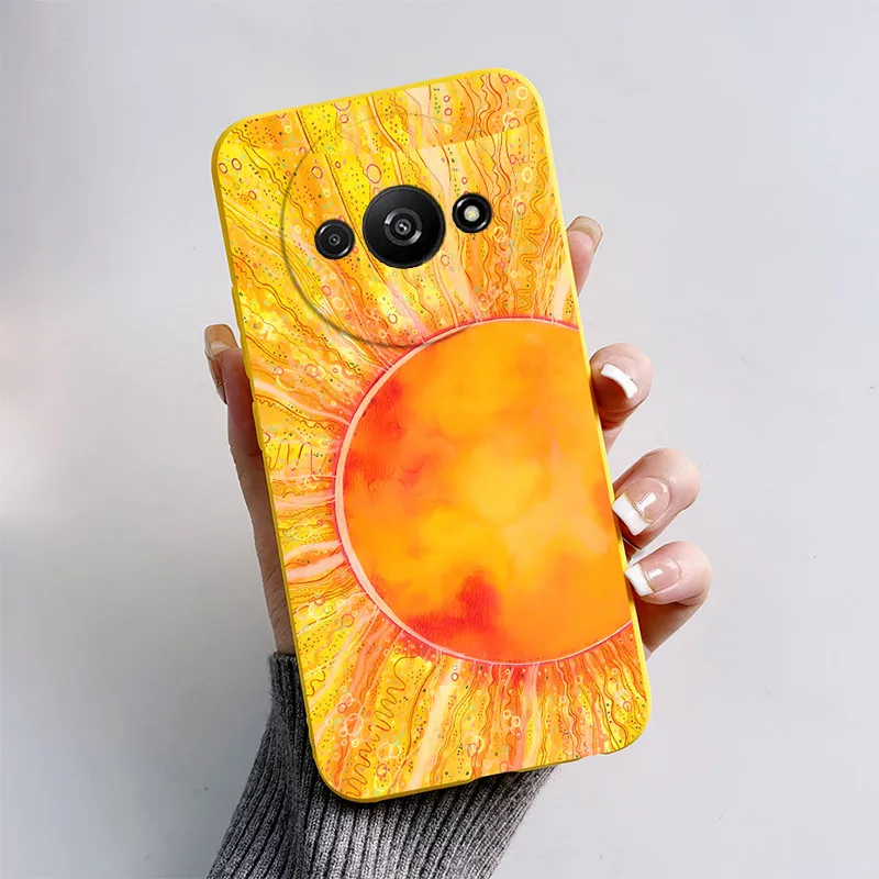 For Redmi A3 Phone Case Soft Silicone Shockproof Super cute Cartoon Cat Fox Cover For Xiaomi Redmi A3 RedmiA3 A 3 Bumper Shell