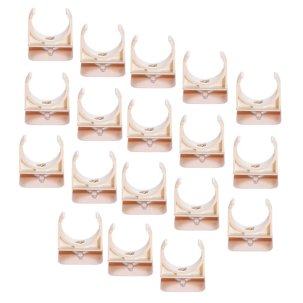 50mm Flame Retardant PVC Wall Mounted Pipe Clip For 19mm Pipes No Drill Fixing Indoor Outdoor Pipe Positioning