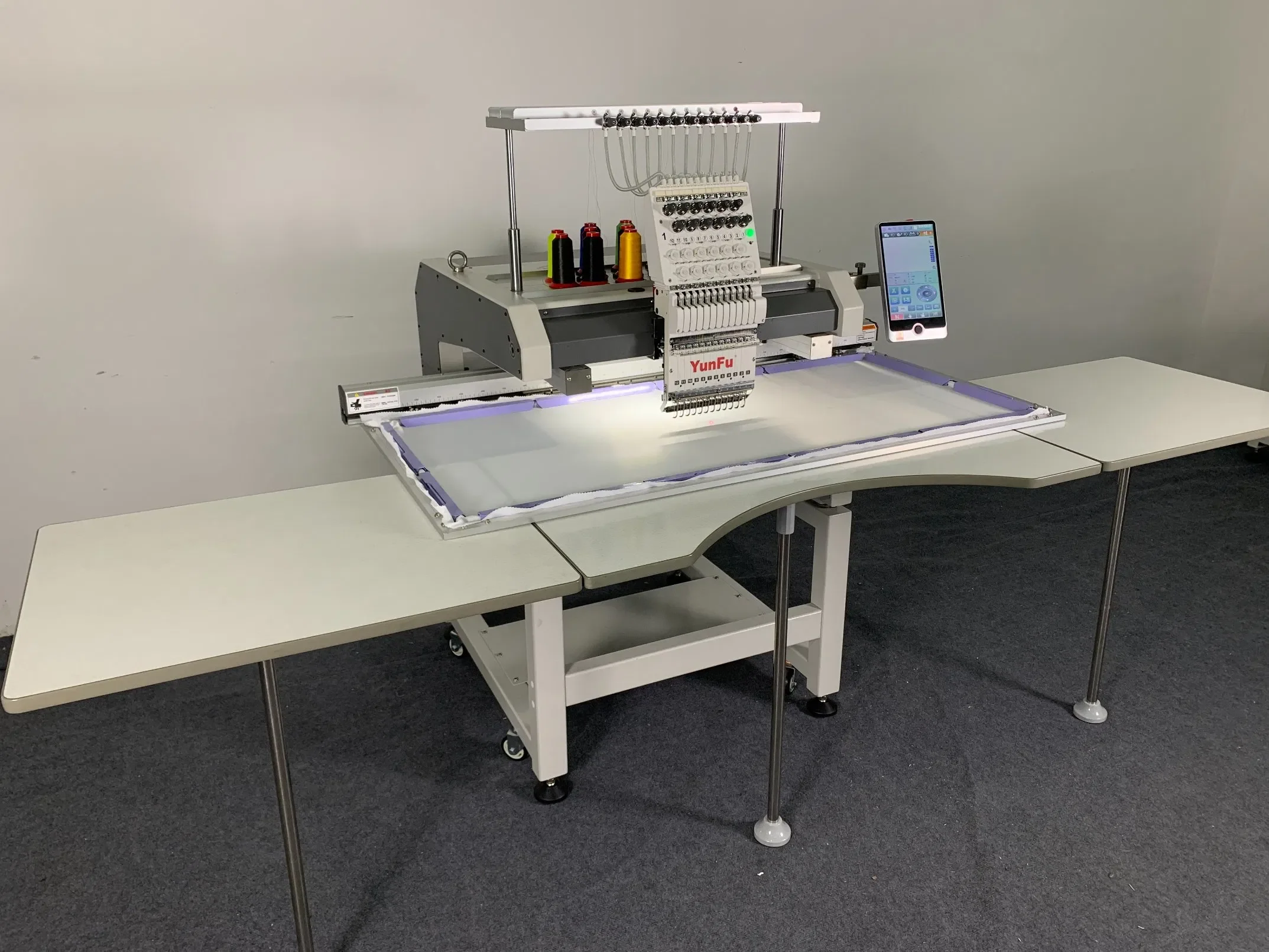 Tajima Automatic Cap Embroidery Machine 15 Heads & 15 Needles Large Workspace For Oversized Designs Used Condition