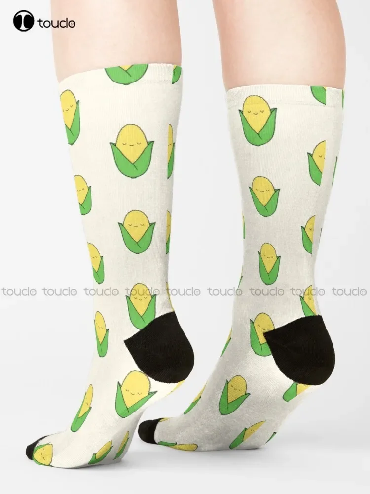 Little Corn Cob Socken Warme Socken Cartoon Bequeme Beste Mädchen Sport Street Skateboard Socken 360° °   Individuelles Geschenk mit Digitaldruck