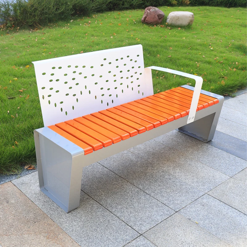 

Street Rest Bench Outdoor Wooden Park Bench Seat Resorts Wooden Chair With Backrest