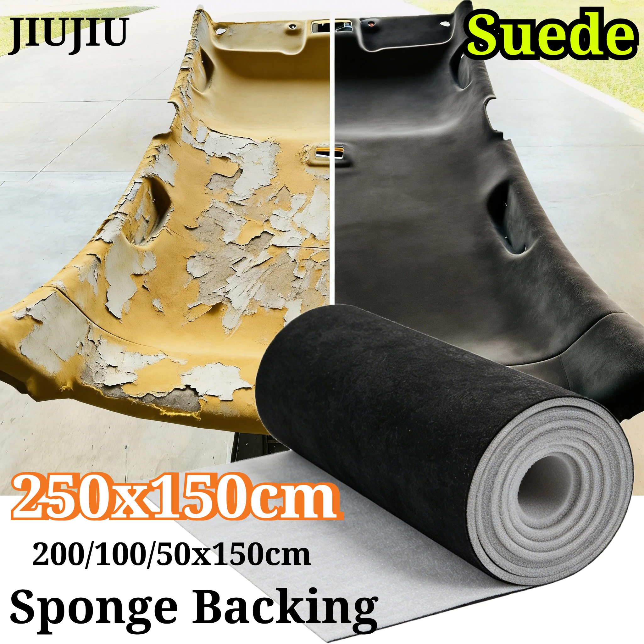 

Автомобильная замшевая ткань для обшивки потолка с пенопластовой основой для ремонта, защита от старения и выцветания, для самостоятельной замены, отделка салона автомобиля для грузовиков