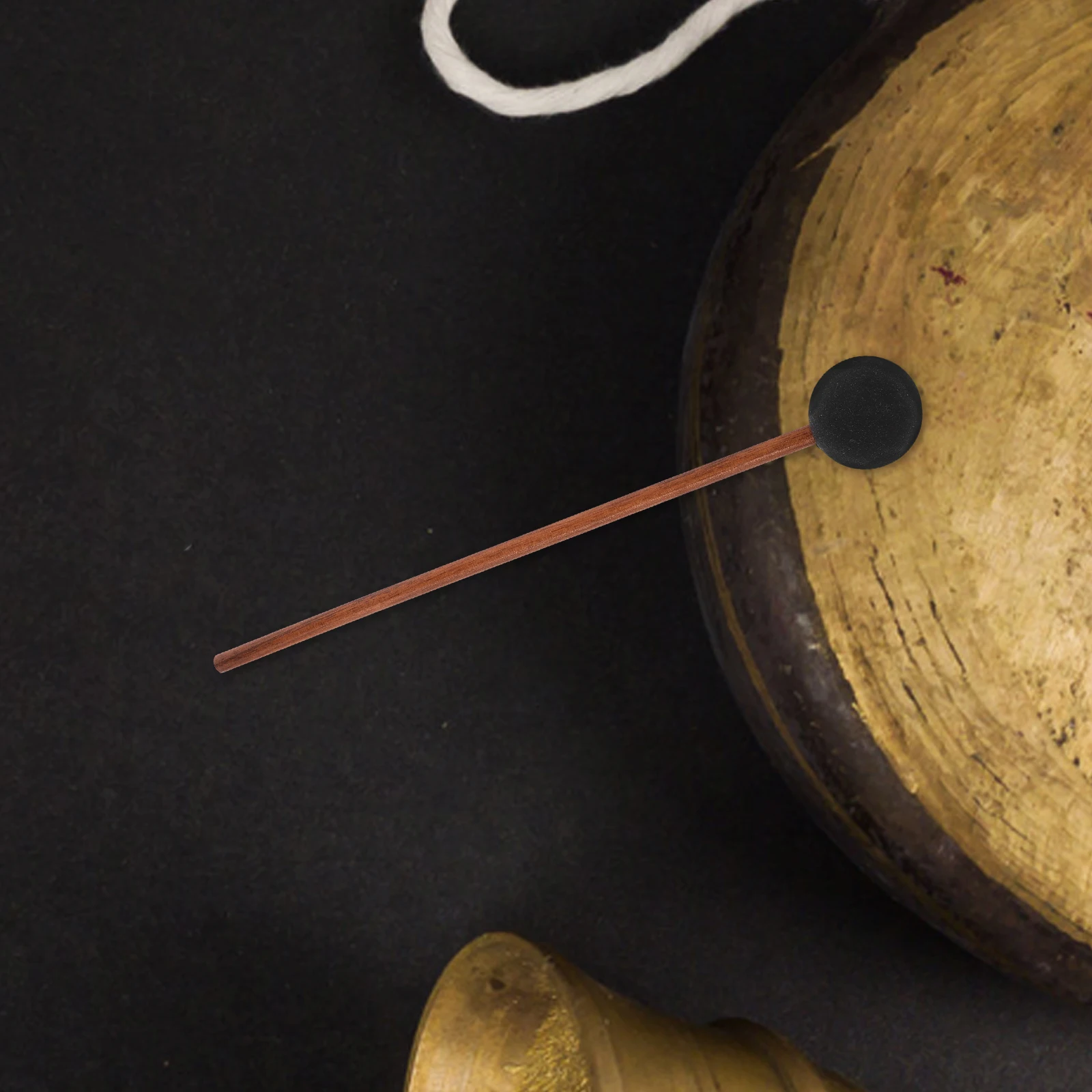 

1Pc Whale Rod Accessories Gong Resonant Mallet Marimba Wooden Handle Friction Performance Black Small Yoga Meditation Percussion