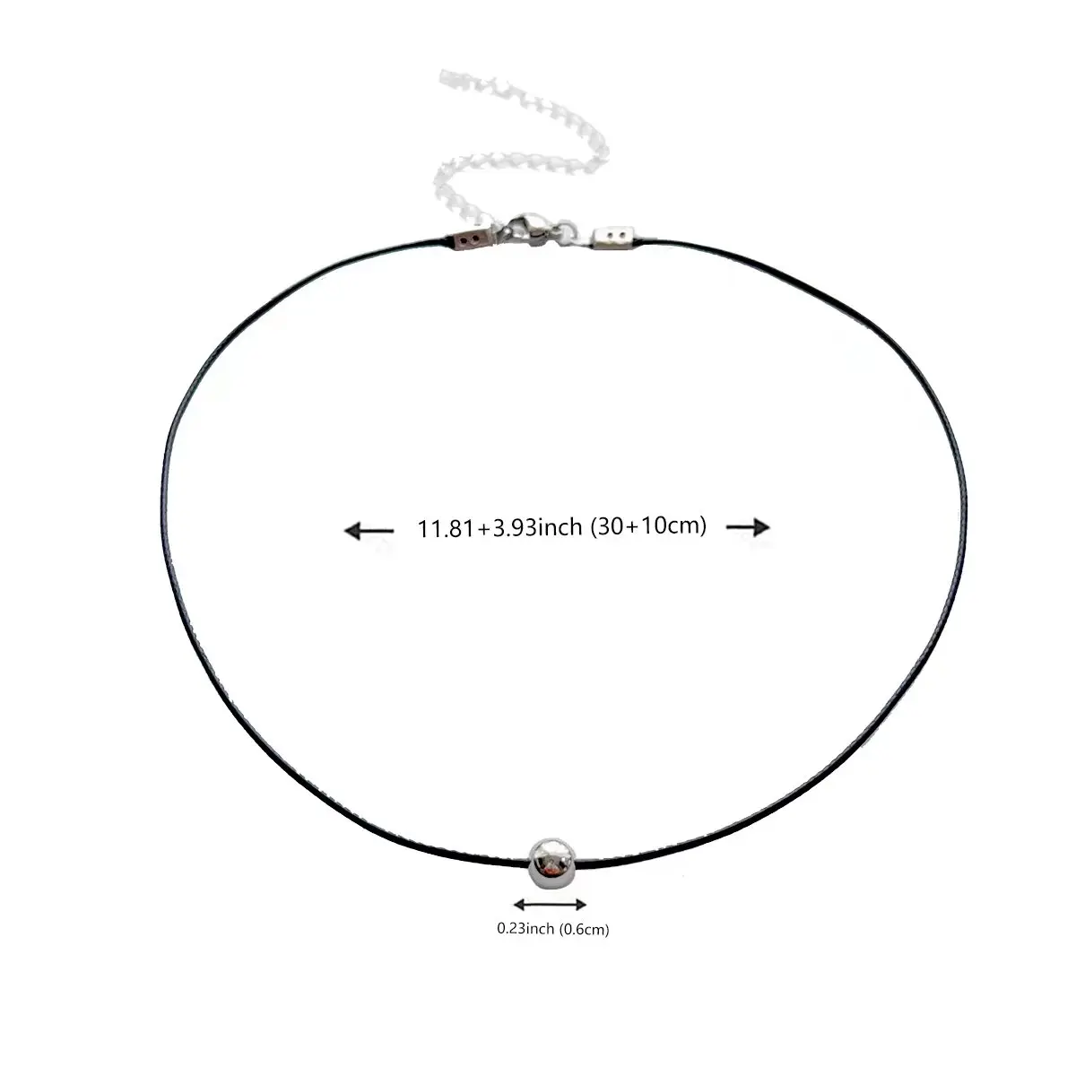 Simple Everything Temperament Cold Wind Stainless Steel Round Bead Short Choker Collar Neck With Choker Necklace Women