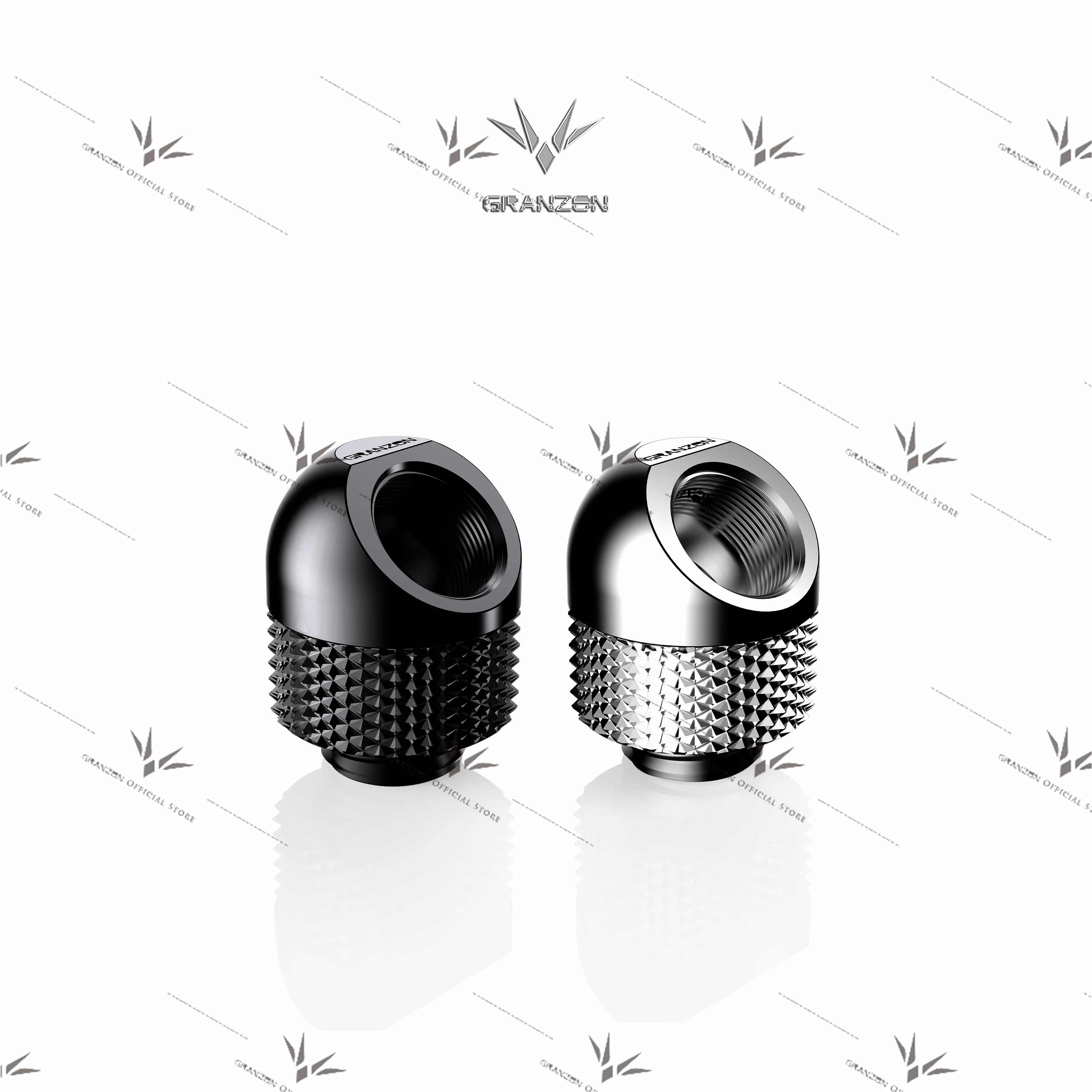 Granzon G1/4'' Thread 45 Degree Rotary Compression Fitting /for Water Cooling Adaptors Copper Metal Connector GD-45