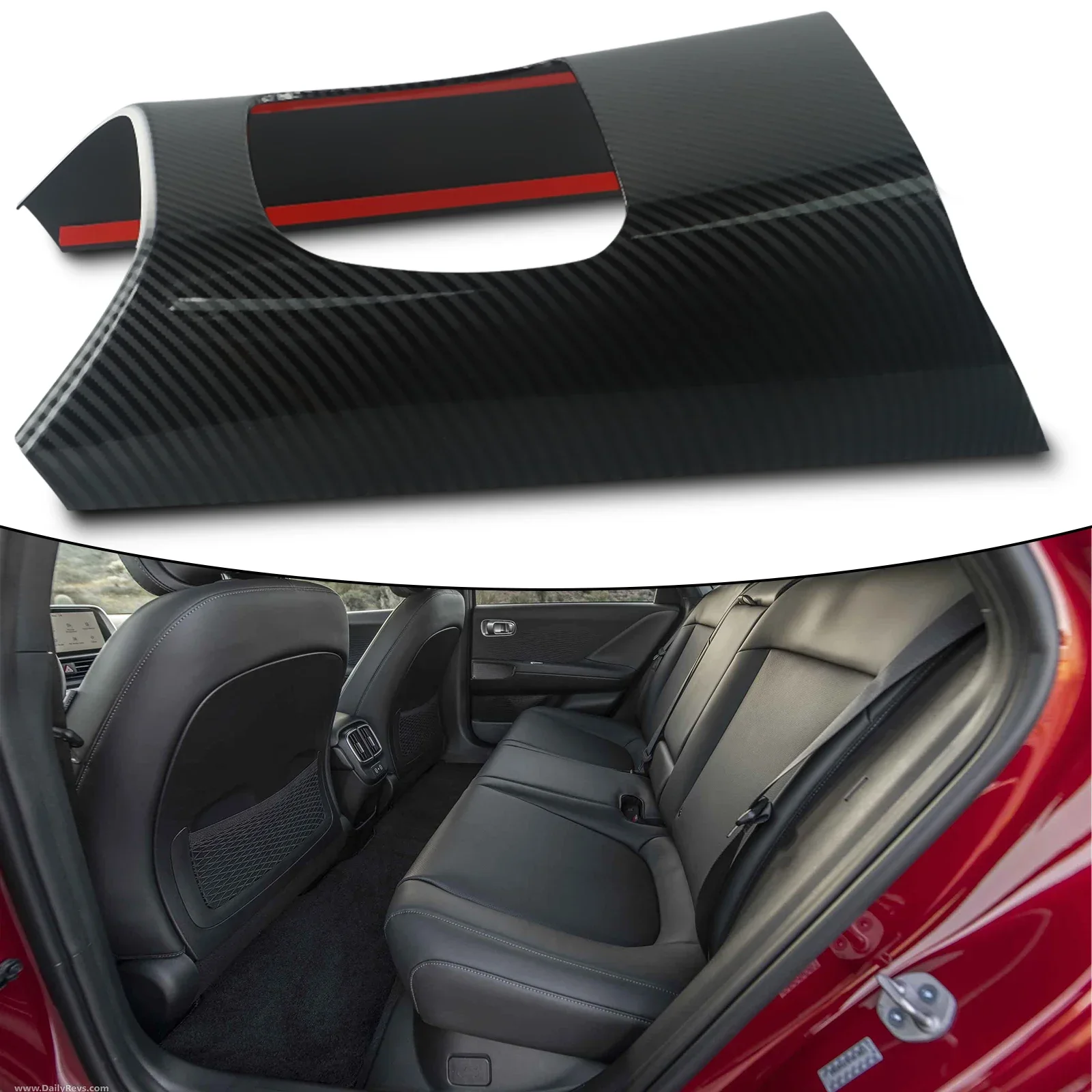 For Hyundai IONIQ 6 2023 Carbon Fiber Rear Air Condition Vent Outlet Cover Trim Rear Air Conditioning Vent Cover Decal