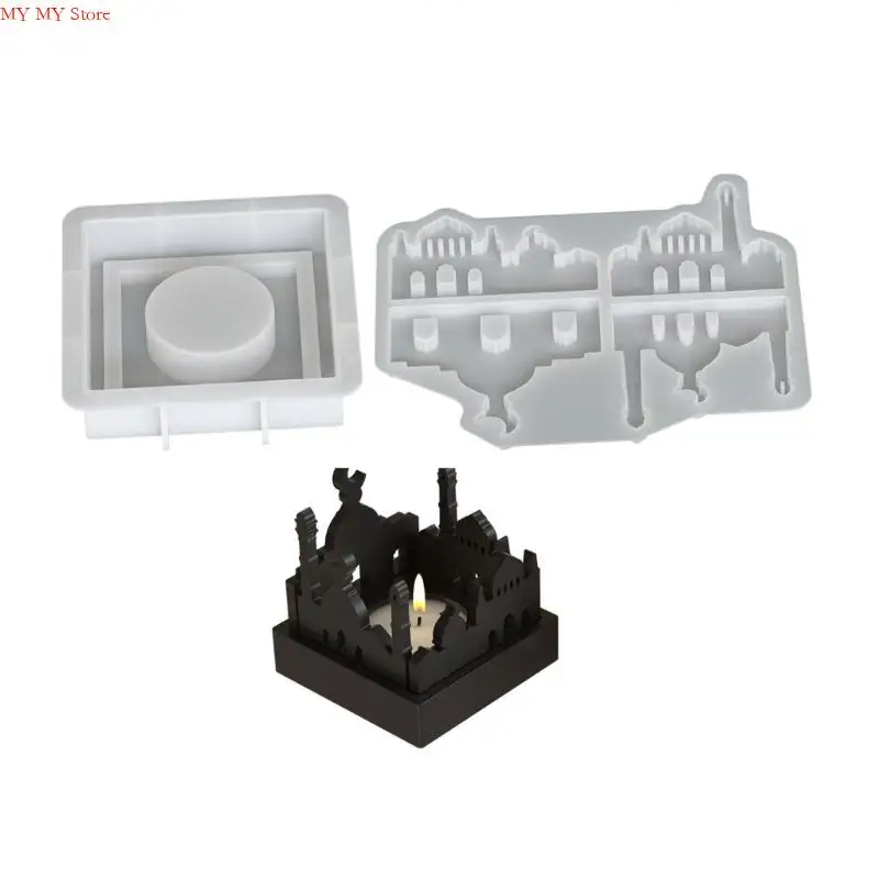 

N1HE Гибкая силиконовая плесень Создание домов формирует подсвечники