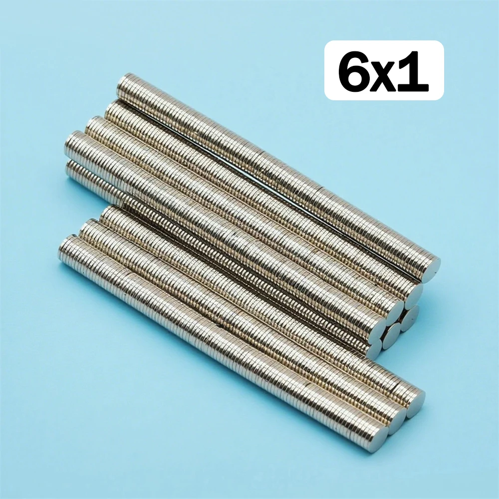 6x1mm Powerful Neodymium Magnet Round Super Strong Magnets N35 NdfeB Permanent Magnetic imanes Refrigerator Magnet