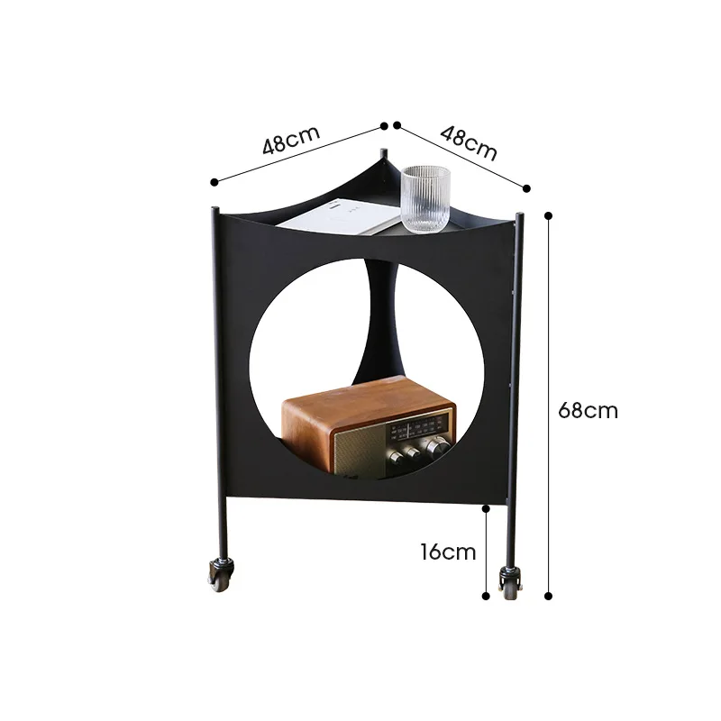 Movable side table, modern minimalist living room trolley B & B corner table Italian minimalist