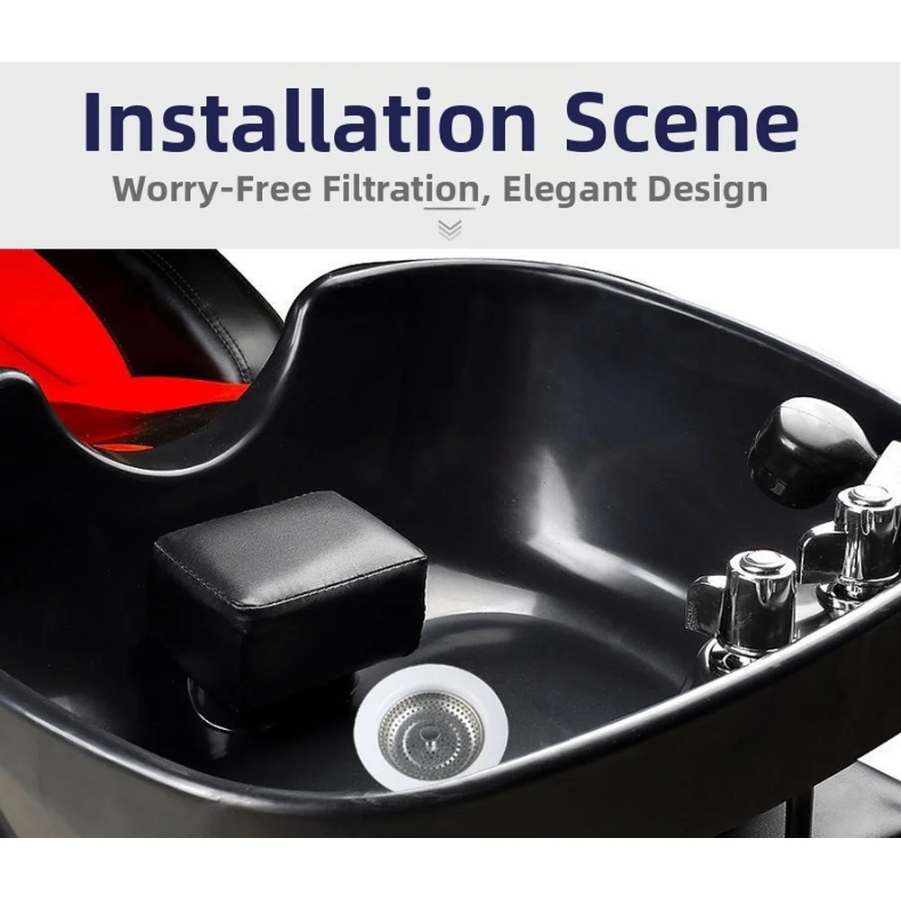 SUS304 Stainless Steel Hair Catcher Filter for Salon Shampoo Bowl Sink 80mm Drain Opening 80-85mm Inner Diameter Fit