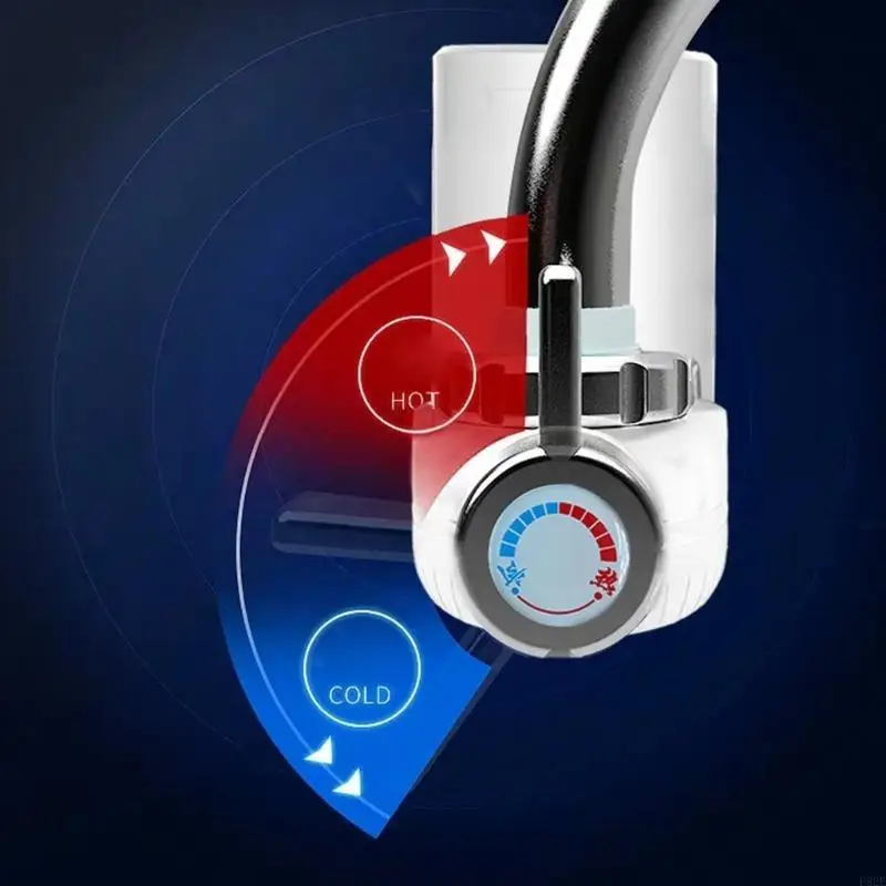 P82E 빠른 가열 탱크리스 온수기 수도꼭지 LED 온도 디스플레이 부엌 및 욕실 사용을위한 온수기 수도꼭지.