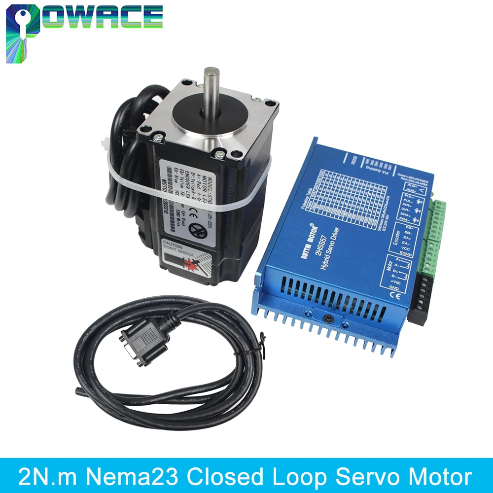 2N.m Nema23 Closed Loop Servo Stepper Motor CNC Controller Kit 76mm HSS57 Hybrid Driver