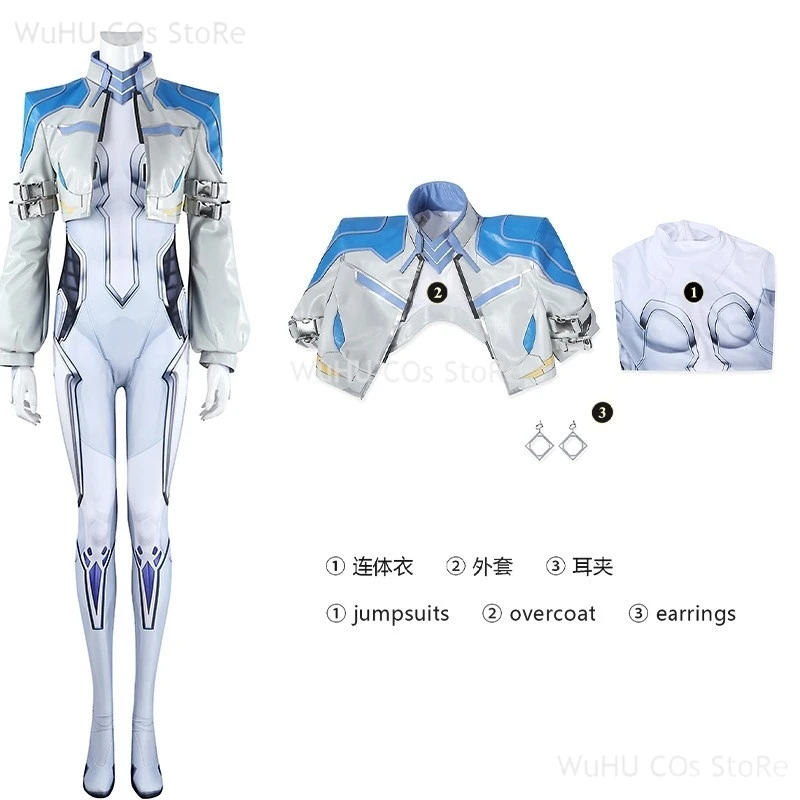 Rivalen Dolch Cosplay Mantel Overall Kostüm Outfits Ohrringe Weibliche Film Roleplay Disfraz Frauen Halloween Karneval Anzug