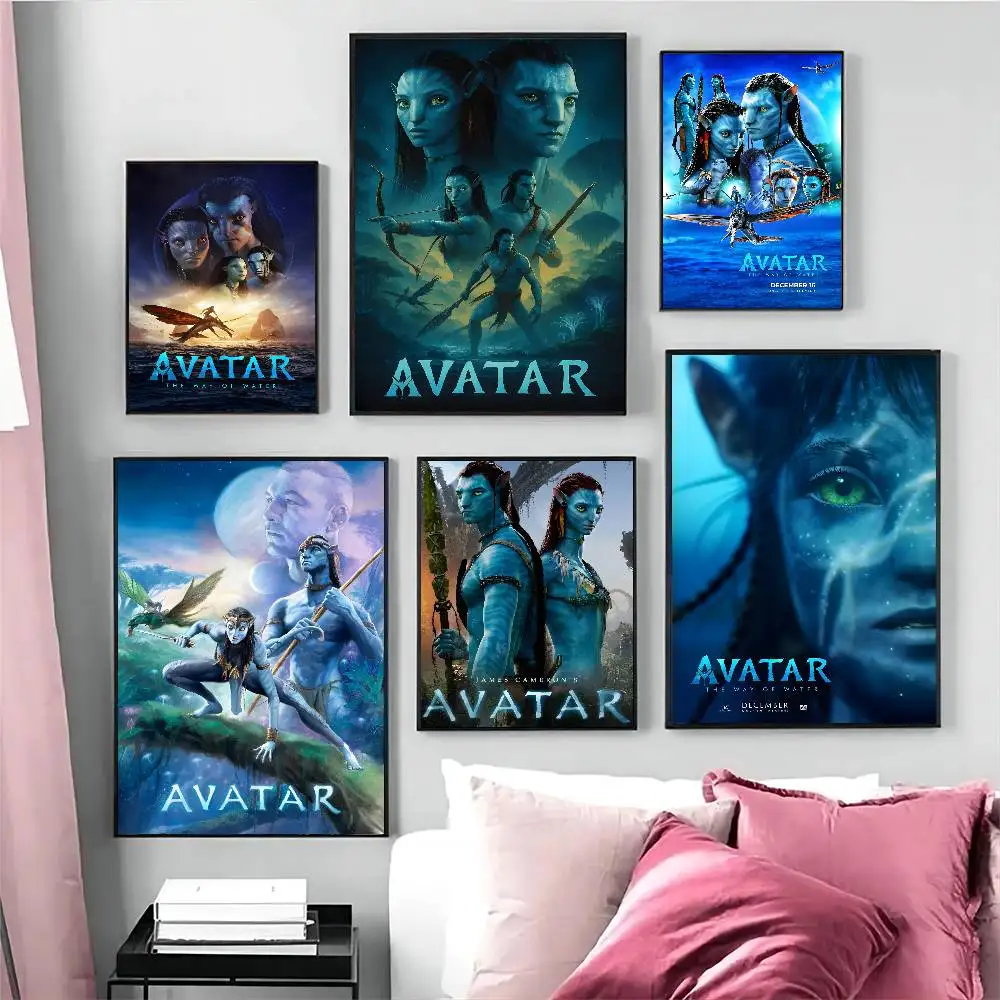 A-Avatar 2 Movie Whitepaper Poster Waterproof Paper Sticker Coffee House Bar Posters Wall Stickers
