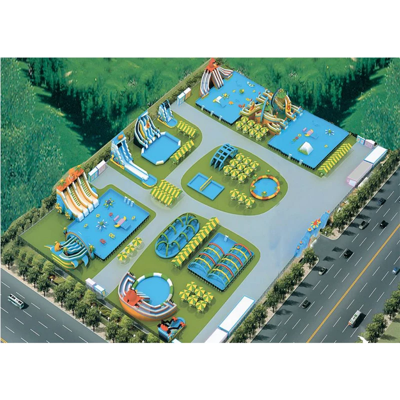 ！@Professional Customized PVC Material THL Brand Inflatable Pool Waterpark Outdoor Large Playground on the Water