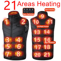 Men Women Autumn winter Smart heating Cotton Vest 9/11/13 /21 Aareas Heated vest Outdoor Flexible Thermal Winter Warm Jacke