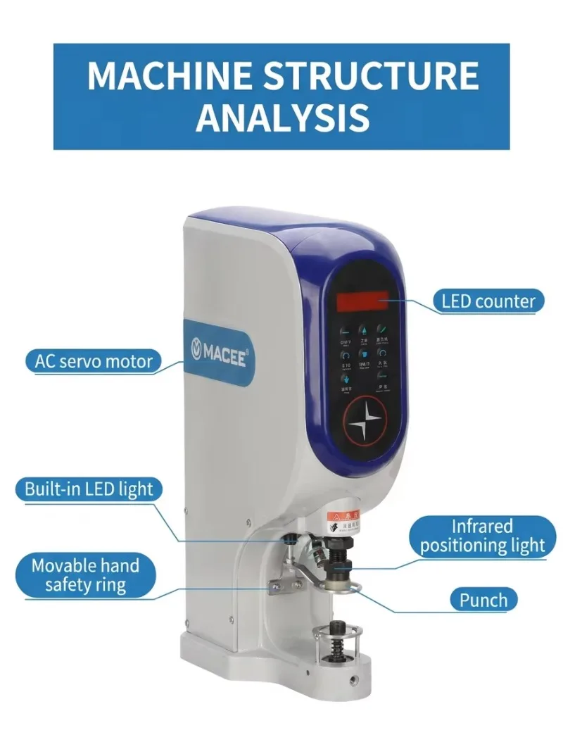 MACEE MC-818T Servo Control Button Attaching Machine Industrial Garment Sewing Equipment