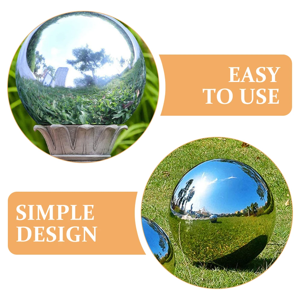 

Mirror Reflective Ball 200MM Stainless Steel Gazing Garden Ornaments Shiny Polished Decorative Sphere Lawn Outdoor
