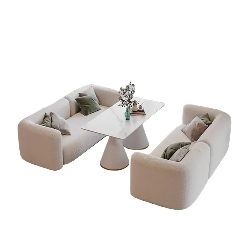 

Reception negotiation table and chair combination, beauty salon reception room lounge area card seat sofa