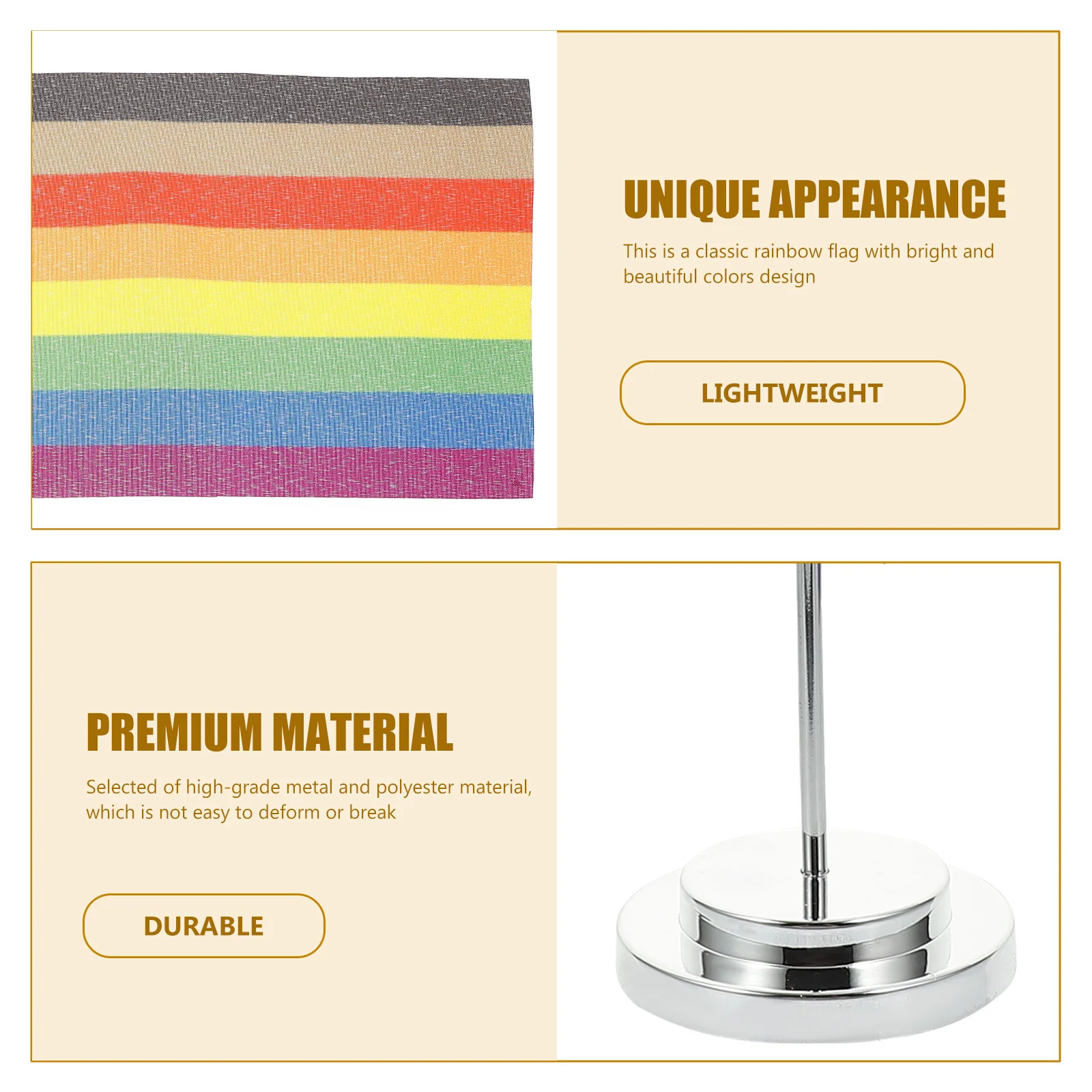 

Rainbow Table Flags Pride Portable Lightweight Party Decoration Classroom Garden Festival Bar Tabletop Indoor