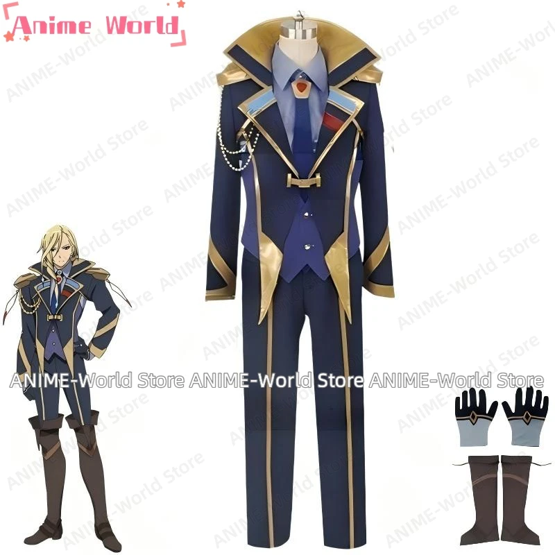 《Tamanho Personalizado》Fantasia de Cosplay Anime Macross Delta Macross Δ Keith Aero Windermere com Peruca e Uniforme de Halloween