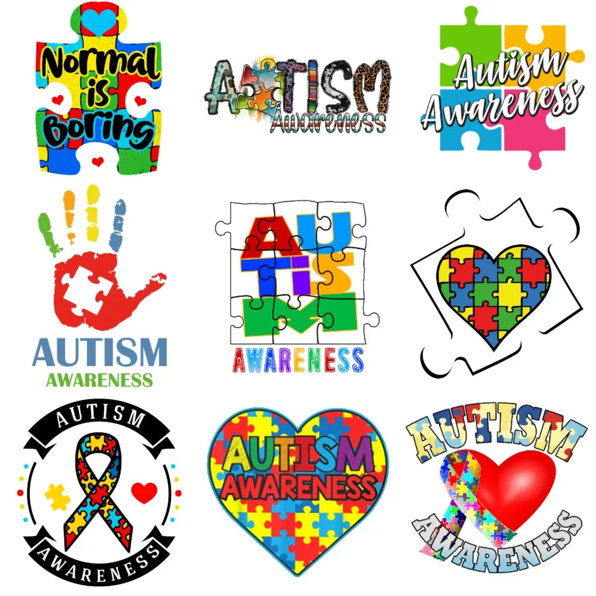 

Autism Awareness Care Autism Color Jigsaw Creative Sticker for Decorate Car Bicycle Helmet Window Wall Fridge Decal Accessorie