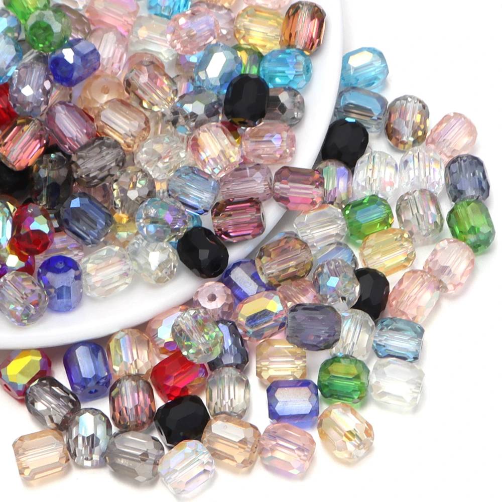 20 Stück zylinderförmige Österreich-Kristallperlen, facettierte runde lose Spacer-Perlen für die Schmuckherstellung, DIY-Halskette, Armband – Detail 4