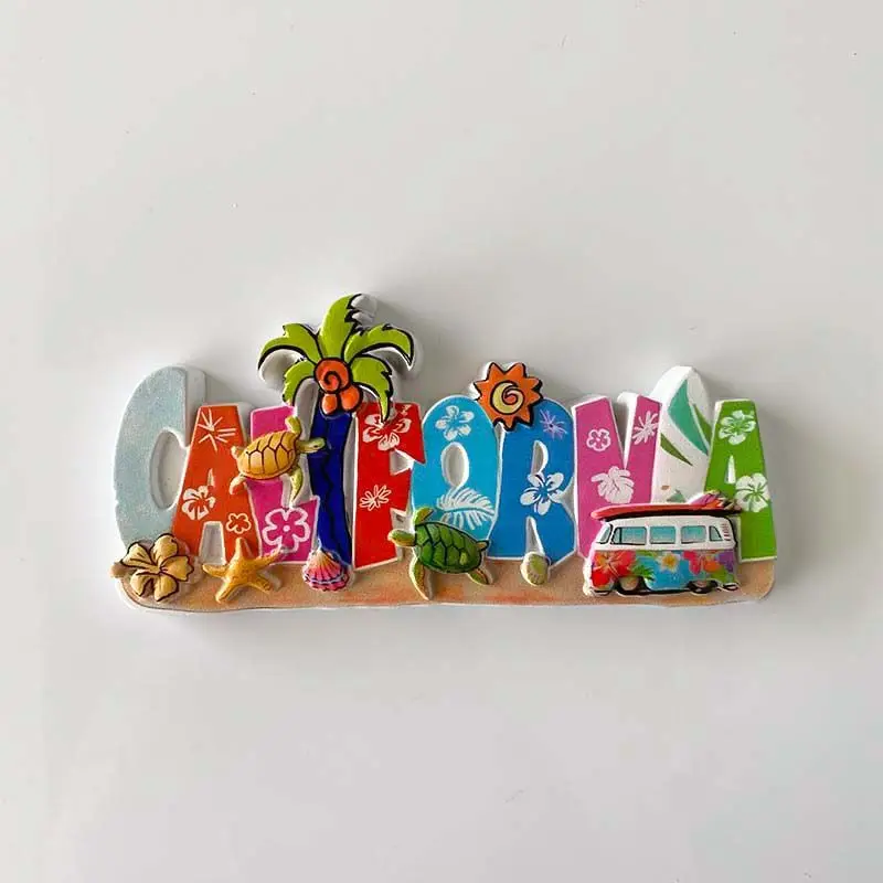 

California USA Refrigerator Magnet Creative 3D Travel Souvenir Personalized Decoration Hot-Selling Gift