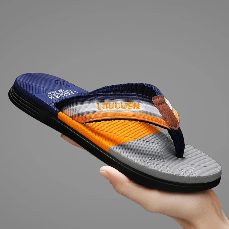 2026 Summer Men Flip Flops Summer Beach Flip Flops Men Outdoor Casual Sneakers Breathable Men Beach Slippers