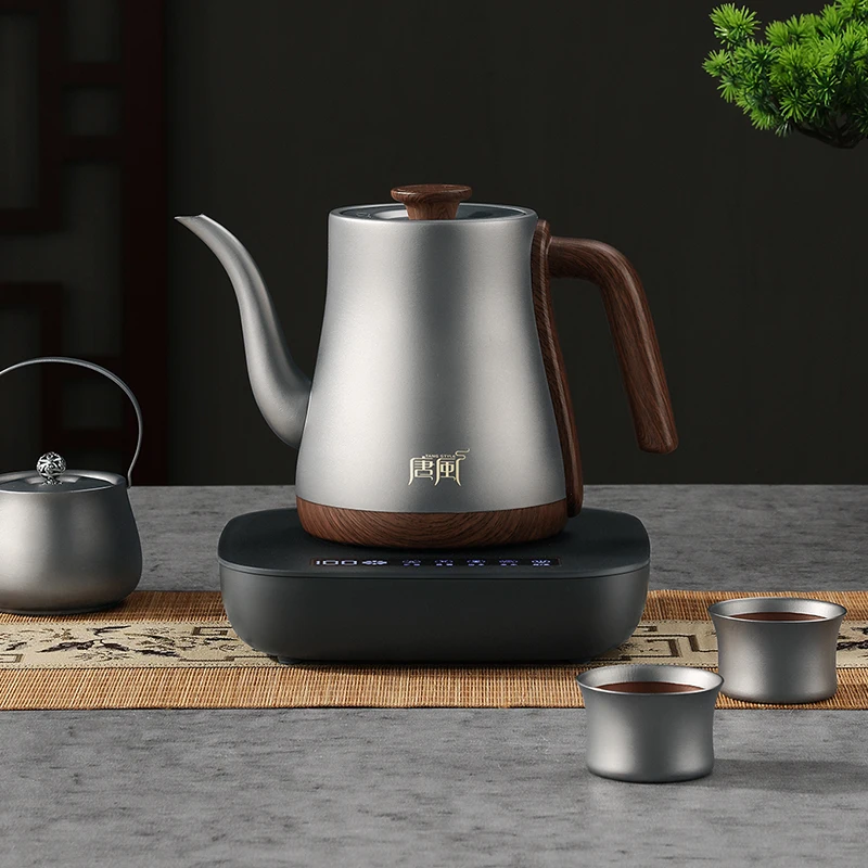 Custom Factory Rechargeable Pure Titanium Electric Kettle Cordless 1L Capacity Digital Control Anti-Dry-Burning Safety for Home