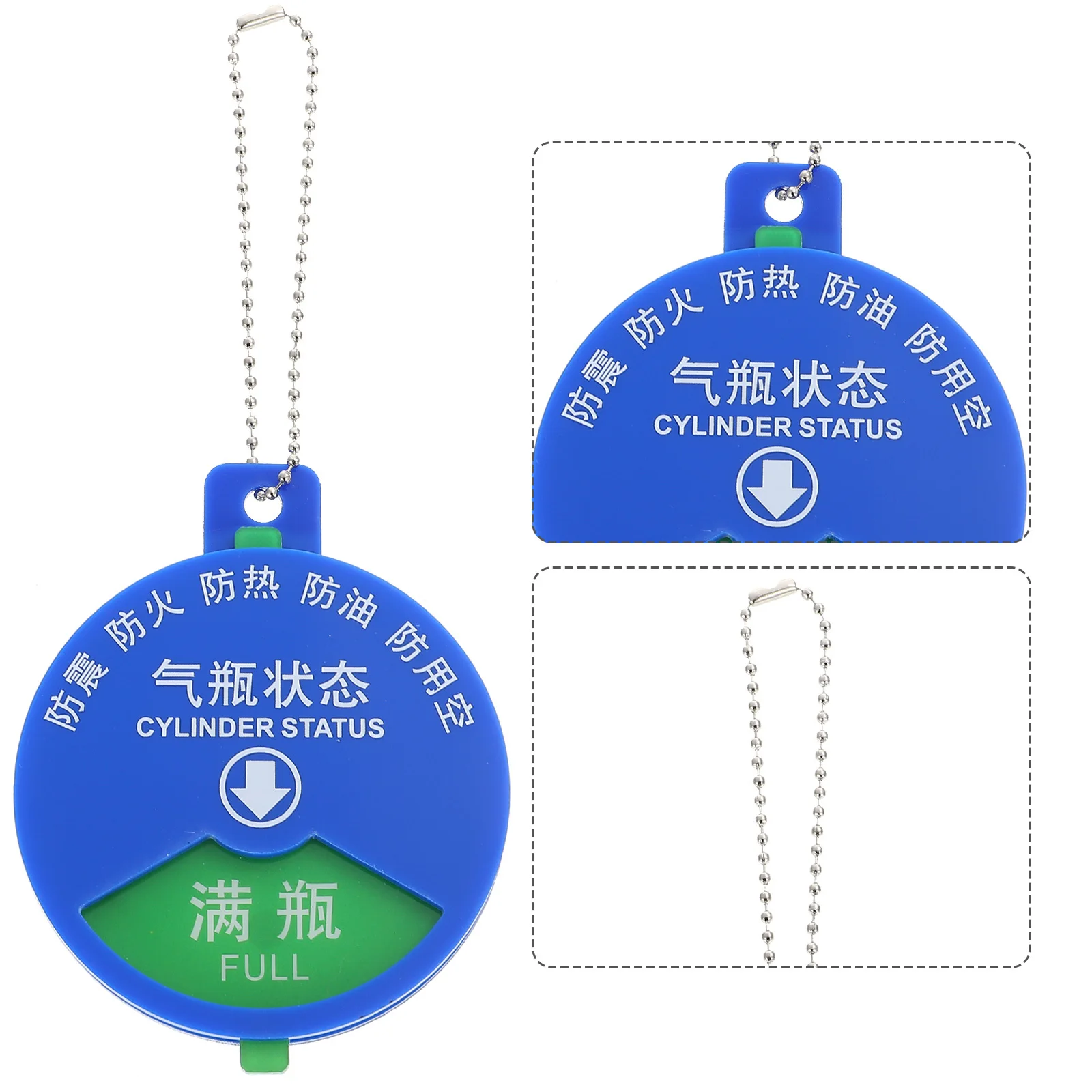 علامة حالة أسطوانة الأكسجين لوحة تحديد أسطوانة المستشفى شديدة التحمل لسهولة تتبع علامة السلامة المتينة