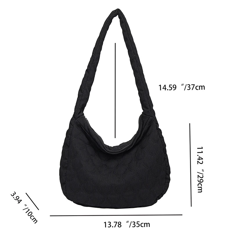 New Simple Casual Women's Totes Cotton Shoulder Bag Women Large Drawstring Handbag Shopping Bags Ladies Underarm Bag