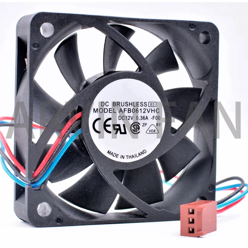 대용량 공기량 컴퓨터 섀시 CPU 냉각 선풍기, AFB0612VHC, 6cm 6015 60mm 선풍기, 12V 0.36A 속도 감지, 정품, 신제품