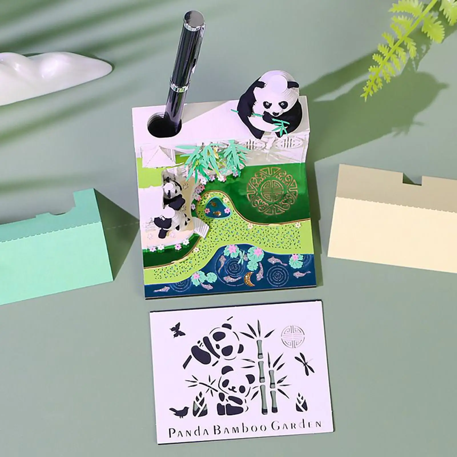 

3D Calendar 2026 Paper Carving Memo Pad Tearable Paper Carving Art Craft For Desk School Home Living Room Bedroom Apartment