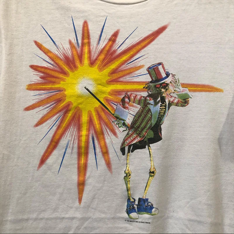 Vintage Psychedelic Rock T-Shirt Unisex Loose Short Sleeve Cotton Tee for Youth Summer Casual Wear Creative Fun Print