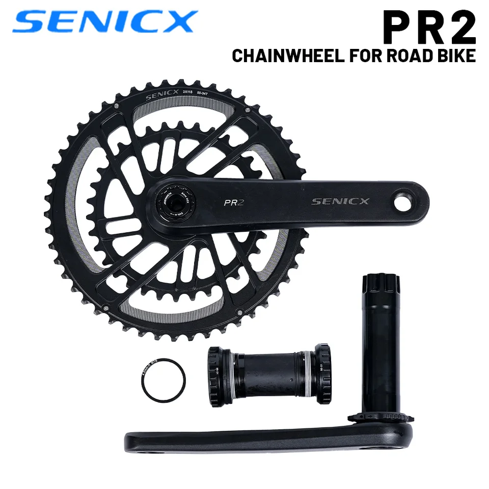 SENICX Crank Road Bike PR2 Crankset 165/170/172.5/175mm 46-30T 50