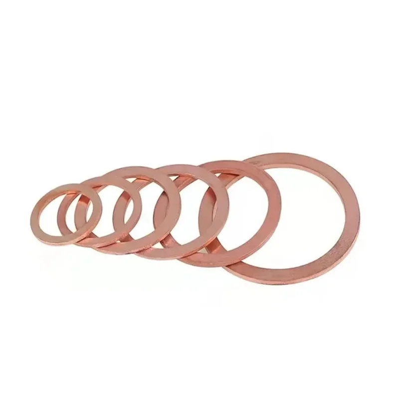 DIN7603 Boat Red Brass Copper Crush Sealing Washer M5 M6 M8 M10 M12 M14 M16 M18 M20 M22 M24 Flat Seal Gasket Ring