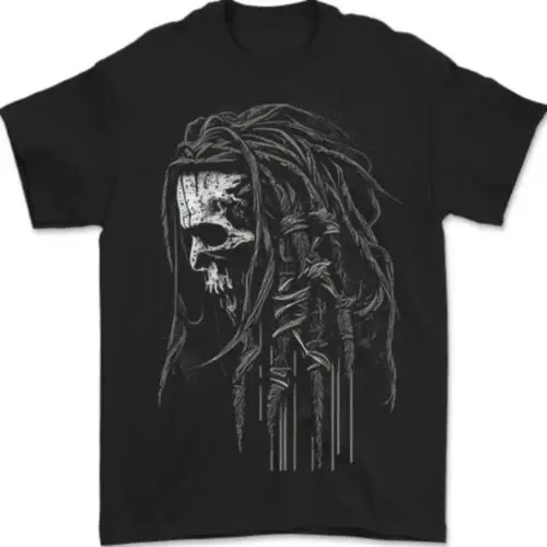 Reggae Music Skull Rastafarian Mens T-Shirt 100% Cotton