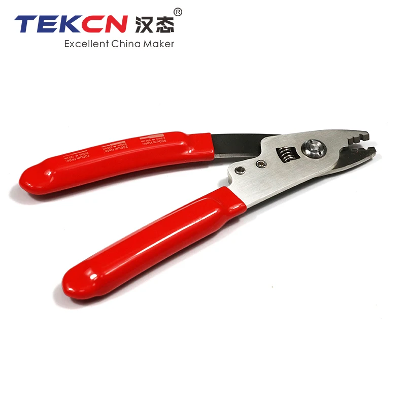 Tekcn TC-01 Optical Pliers Tool Fiber Three Hole Miller Clamp Wire Stripper for 4G Network Drop Fiber Optic Cable Stripper - view 4